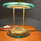Spage Age Herda Table Lamp With Messing And Glass thumbnail 4