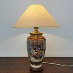 Vintage Authentieke Chinese Vaaslamp, Schemerlamp Tafellamp Porselein thumbnail 7