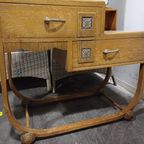 Vintage Kaptafel - Toilettafel - Spiegelkast thumbnail 2