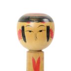 Grote Kokeshi Pop Xl Massief Hout Japan Showa Periode 37cm thumbnail 7