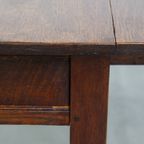 Leuke En Praktische Engelse Antieke Pembroke/ Side Table/ Eettafeltje Van Eikenhout thumbnail 16