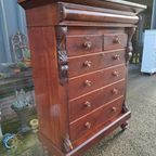 Fraaie Antieke Schotse Ladekast, Commode Licht Verkleuring R thumbnail 3