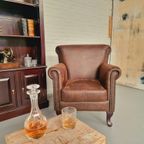 Southfolk Classic Chesterfield Fauteuil – Bruin, Soft Leer thumbnail 2