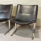 2 Deens Design Vintage Eagle Leren Fauteuils, Kebe Mobler thumbnail 6