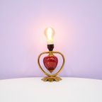 Goud & Rode Wandlamp thumbnail 6