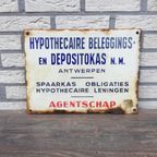 Emaille Bord Beleggings -En Depositokas Antwerpen thumbnail 2