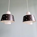Duo Scandinavische Opaline Hangers, Jaar 60 thumbnail 9