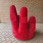 90'S Vintage Fauteuil Rode Handstoel Retro Fauteuil thumbnail 10