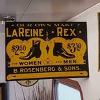 Dubbelzijdig Antiek Usa Tin Sign Van Lareine Rex Shoes. thumbnail 2