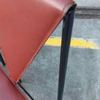 Set Van 8 Vintage Postmodern Leren Eetkamerstoelen thumbnail 15