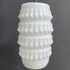 White Glass Brutalis Pendant Lamp 1960S thumbnail 2