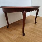 Vintage Eetkamertafel Ovale Uitschuifbare Eettafel, Tafel Mahoniehout thumbnail 15