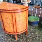 Antieke Wortelnoten Houten Commode Wandconsole, Wandkast, H thumbnail 3