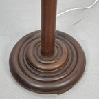 Vintage Oosters Gesneden Mahonie Vloerlamp Art Deco 1930 thumbnail 8