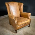 Vintage Schaapsleren Wingback Fauteuil thumbnail 2