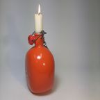 Kandelaar Van Vintage Aluminium Veldfles thumbnail 5