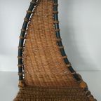 Zeldzame Vintage Rotan Rattan Dressgirl/kunstobject thumbnail 3