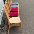 Vintage Wicker Chairs, Set Of 5 thumbnail 6