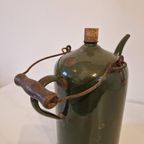 Antieke Groene Petroleum Kan Emaille thumbnail 6