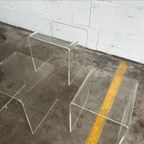 Vintage Plexiglazen Nesting Tables / Bijzettafeltjes thumbnail 3