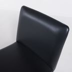 Danish Architectural Chair In Black Vinyl From 1960’S thumbnail 5