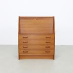 Vintage Deense Secretaire / Ladekast Teak, 1960S thumbnail 5