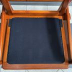 Two Teak And Black Leather Chairs By Hs Denmark 1970S thumbnail 12