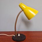 Casserole Lamp In Messing En Geel Gelakt Metaal, Jaren 50 thumbnail 16