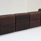 Vintage De Sede Ds15 Bruin Leer Modulair Sofa 1970S thumbnail 11
