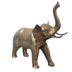 Grote Vintage Messing Olifant – Jaren 70 -(mf48) thumbnail 2