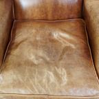 Sierlijke, Stijlvolle, Tijdloze En Comfortabele Oorfauteuil Gemaakt Van Rundleer In Engelse Stijl thumbnail 7
