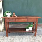 Robuuste Teak Houten Side Table Haltafel Landelijke Sidetable thumbnail 11