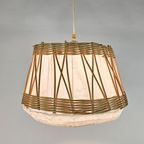 Philips - Npd 264 - Hanglamp - Pitriet - Rotan - Textiel - 60'S thumbnail 2