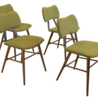Set 4 Vintage Eetkamerstoelen 'dukinfield' Reupholstered thumbnail 11