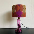 Lamp Fenna - Vintage Paarse Val Saint Lambert Lamp Met Nieuwe Kap thumbnail 2