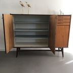 Vintage Teak Sideboard Dressoir, Highboard Uit Zweden thumbnail 5