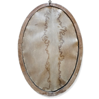 Oval Mirror / Plaster / Wood / 1930s / Facet Cut thumbnail 7