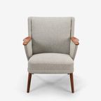 Edgy Deense Design Geherstoffeerde Grijze Fauteuil By Johannes Andersen Voor Cfc Silkeborg, 1960S thumbnail 9