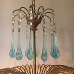 Italiaanse Hanglamp Azuur Teardrop Lamp Murano Kroonluchter thumbnail 12