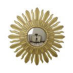Vintage Zonnespiegel Sunburst Spiegel Convex Goud Hars 48Cm thumbnail 7