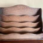 Postbakje Bureau Brievenbakje Eiken Art Deco 1930 Frans thumbnail 9