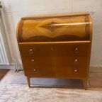 Vintage Rolltop Kast-/ Secretaire Deens thumbnail 2