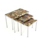 Hollywood Regency Set Van 3 Nesting Tables Vintage Epoxy thumbnail 11