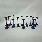 Set Of 17 Memphis Style Post Modern Candle Stick , 1980’S thumbnail 8