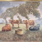 G. Van Belleghem - Xl Schilderij - Koeien In De Weide thumbnail 6