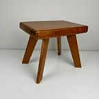 Vintage Krukje Of Bijzettafeltje, Donker Hout Brutalisme thumbnail 3