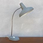 Grote Vintage Aluminor France Grijze Hamerslag Bureaulamp / Tafellamp thumbnail 9