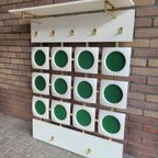 Pop Art Jaren 70 Garderobe Set Groen - Schoenenkast Met Kapstok thumbnail 7