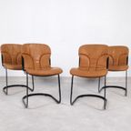 Willy Rizzo Stoelen - Cognac Leather - Cidue Italy thumbnail 9
