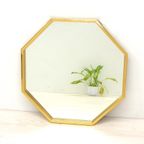 Vintage Spiegel Hollywood Regency Goud Messing Mid Century thumbnail 2